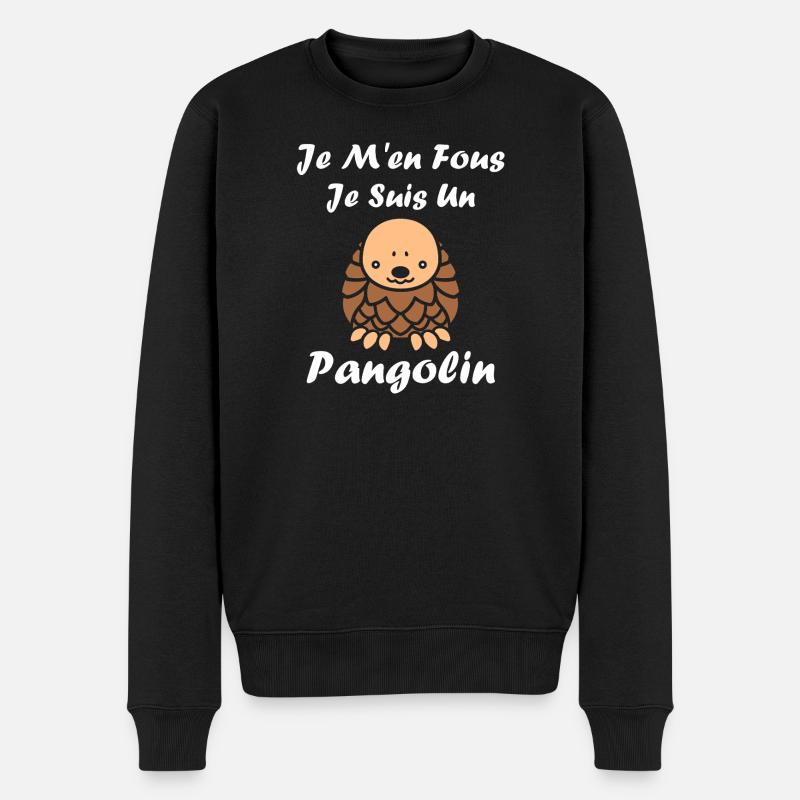 Schuppentier Jo Ist mir egal - Männer Premium Bio Pullover - Schwarz