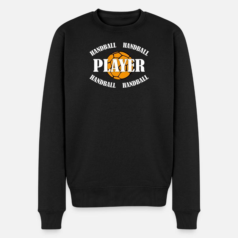 HANDBALL PLAYER - Männer Premium Bio Pullover - Schwarz