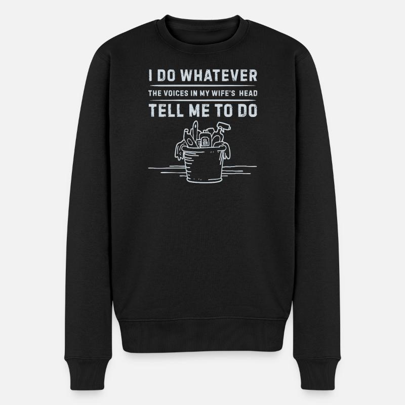 I_do_Anything_for_Wife_12 - Männer Premium Bio Pullover - Schwarz
