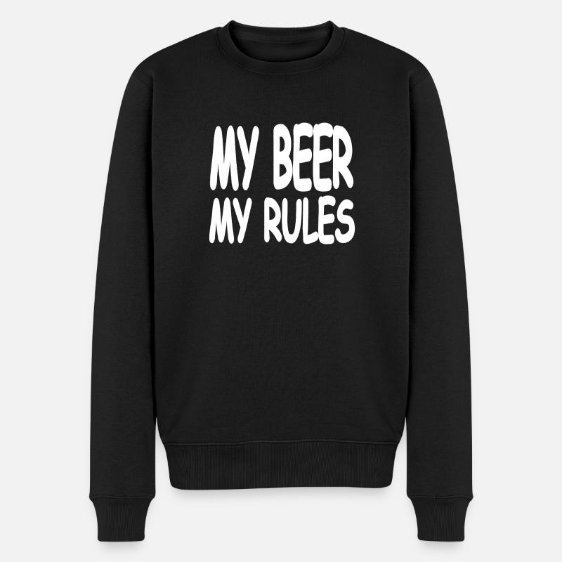 Bier - Männer Premium Bio Pullover - Schwarz