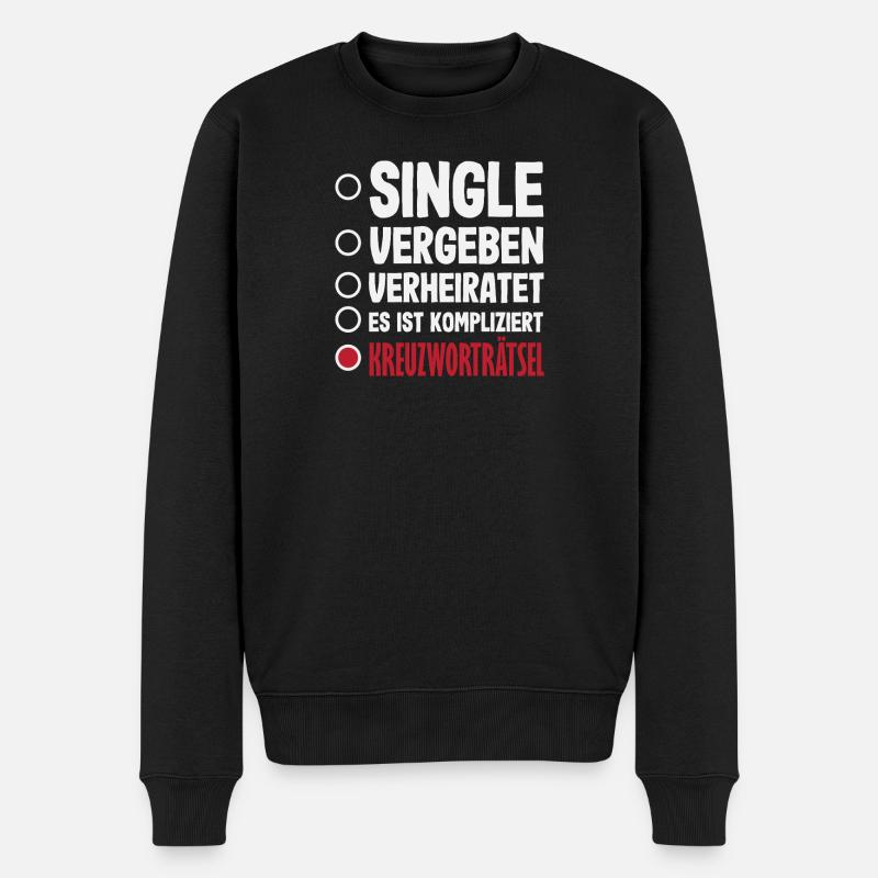Mots croisés Humour - Pull Premium bio Homme - noir