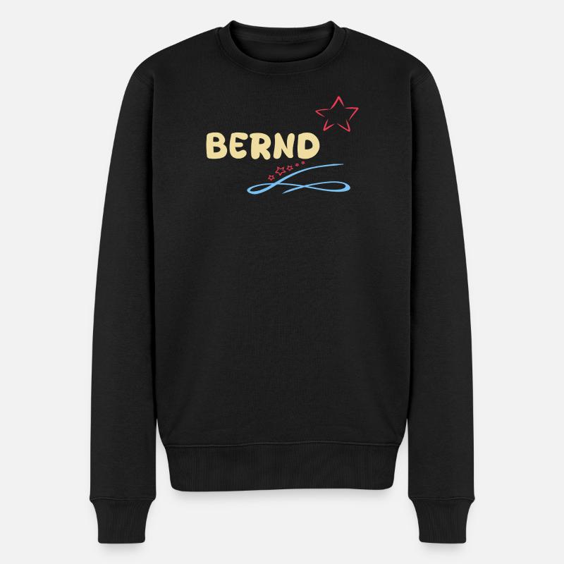 Geschenk Bernd - Männer Premium Bio Pullover - Schwarz