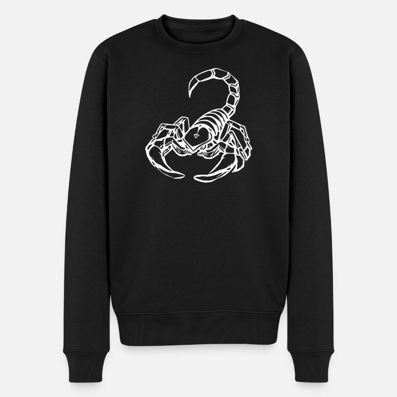 Skorpion Sternzeichen T-shirt Geschenk - Männer Premium Bio Pullover - Schwarz