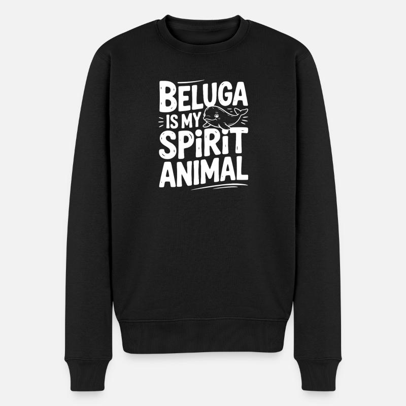 Le béluga est mon animal spirituel - Pull Premium bio Homme - noir