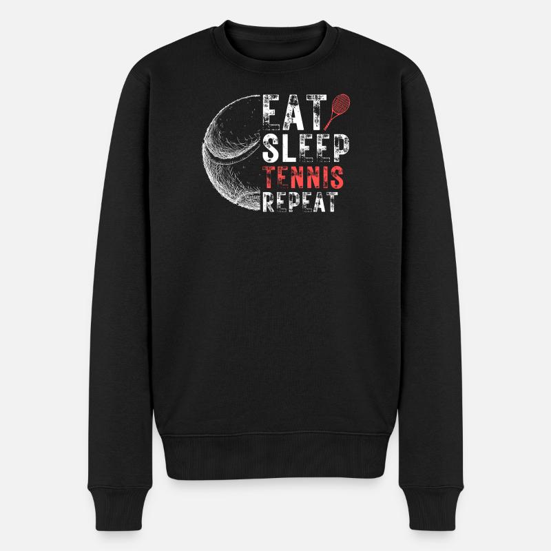 Manger dormir Tennis Répéter - Pull Premium bio Homme - noir