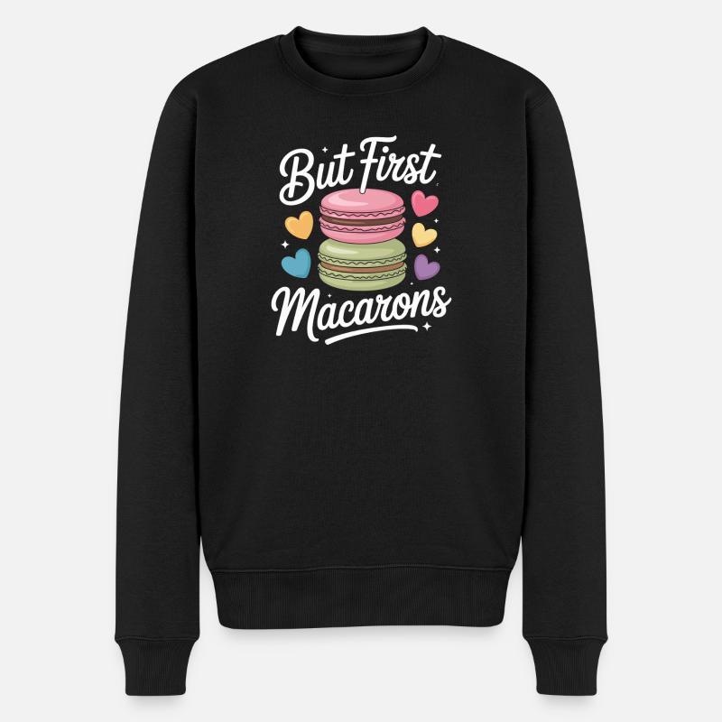 Macaron Desserts Français - Pull Premium bio Homme - noir