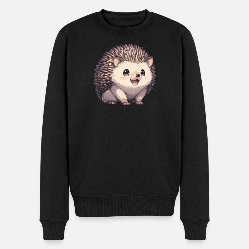 Igel - Männer Premium Bio Pullover - Schwarz