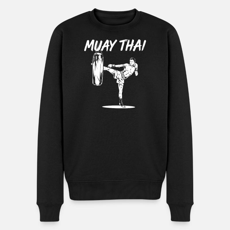 Formation Muay Thai - Pull Premium bio Homme - noir
