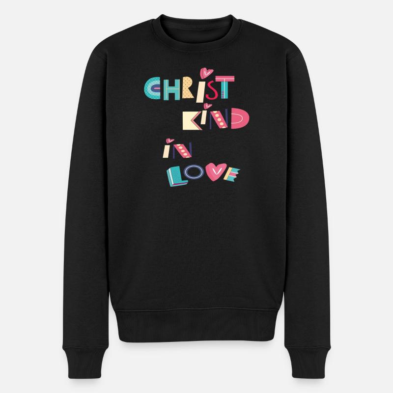 Enfant Jésus dans l’amour - Pull Premium bio Homme - noir