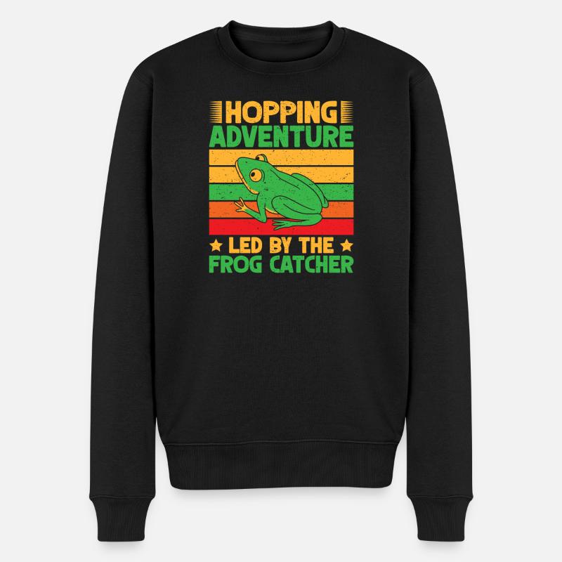 Frog Catcher Hopping Adventure Frog - Pull Premium bio Homme - noir
