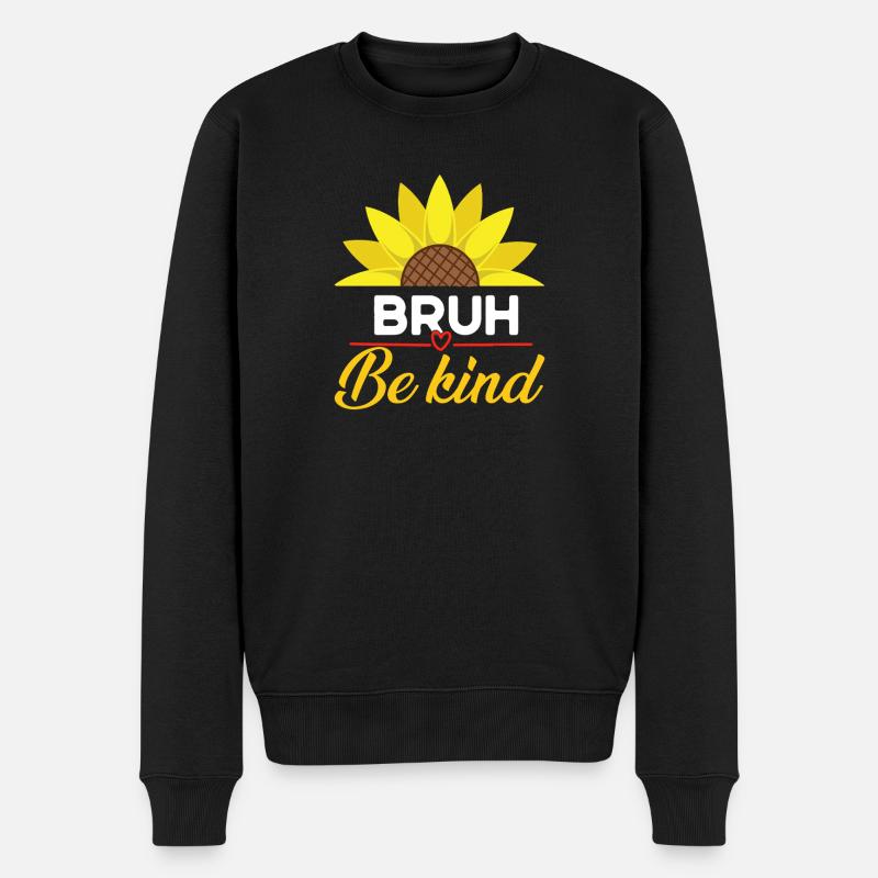 Be Kind Brew Tournesol - Pull Premium bio Homme - noir