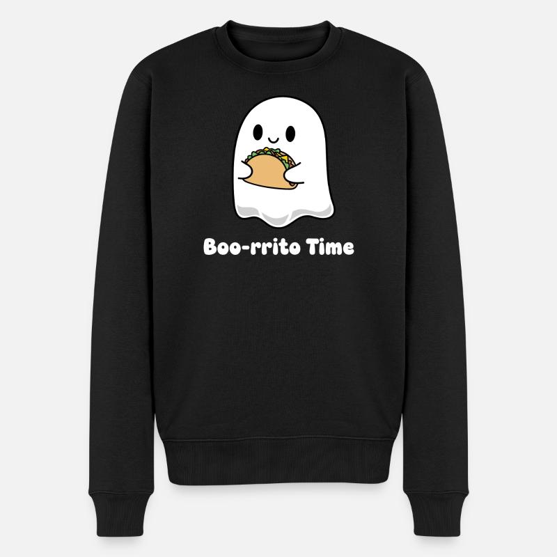 Boorito Taco Geist - Männer Premium Bio Pullover - Schwarz