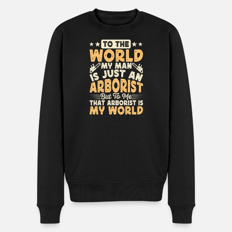 Baumpfleger Holzarbeiter Waldarbeiter Geschenk - Männer Premium Bio Pullover - Schwarz