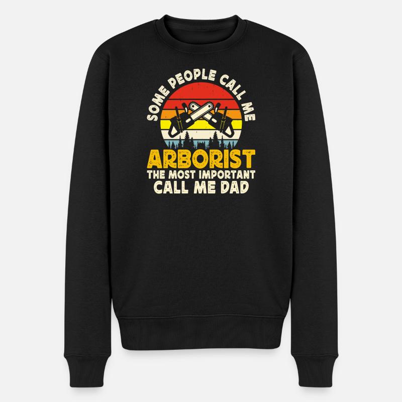 Arborist Baumpfleger Vater Geschenk - Männer Premium Bio Pullover - Schwarz