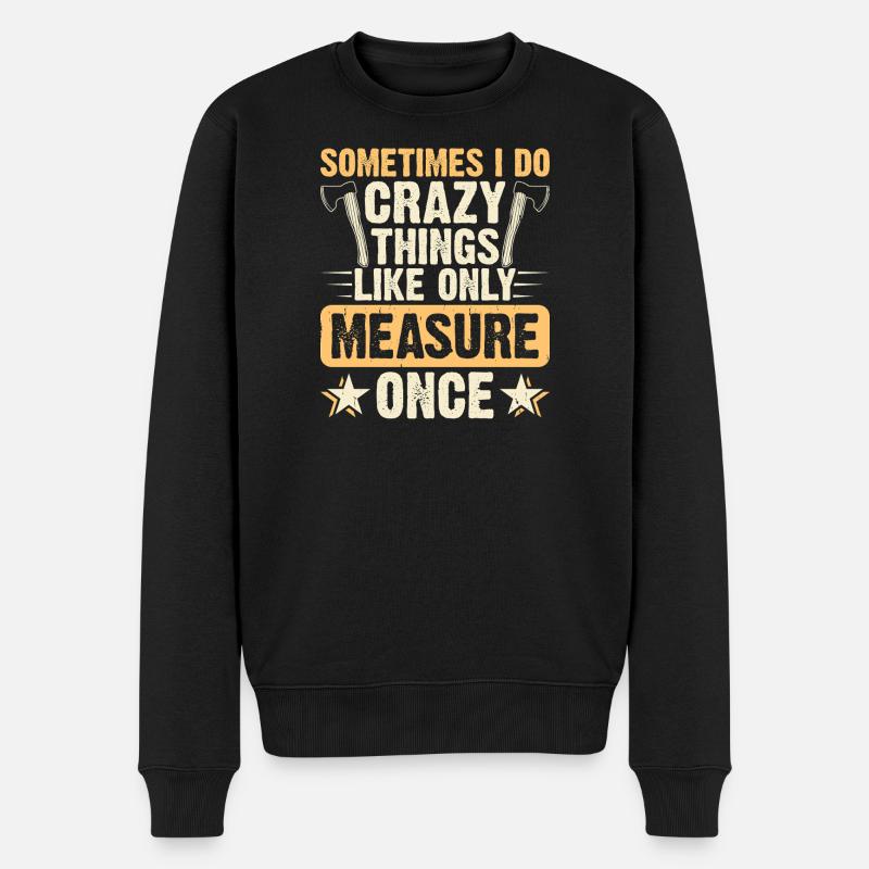 Baumpfleger Holzarbeiter Waldarbeiter Geschenk - Männer Premium Bio Pullover - Schwarz