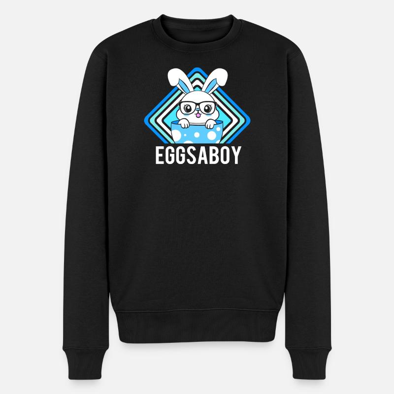 Gender Reveal Ostern Werdende Mutter - Männer Premium Bio Pullover - Schwarz