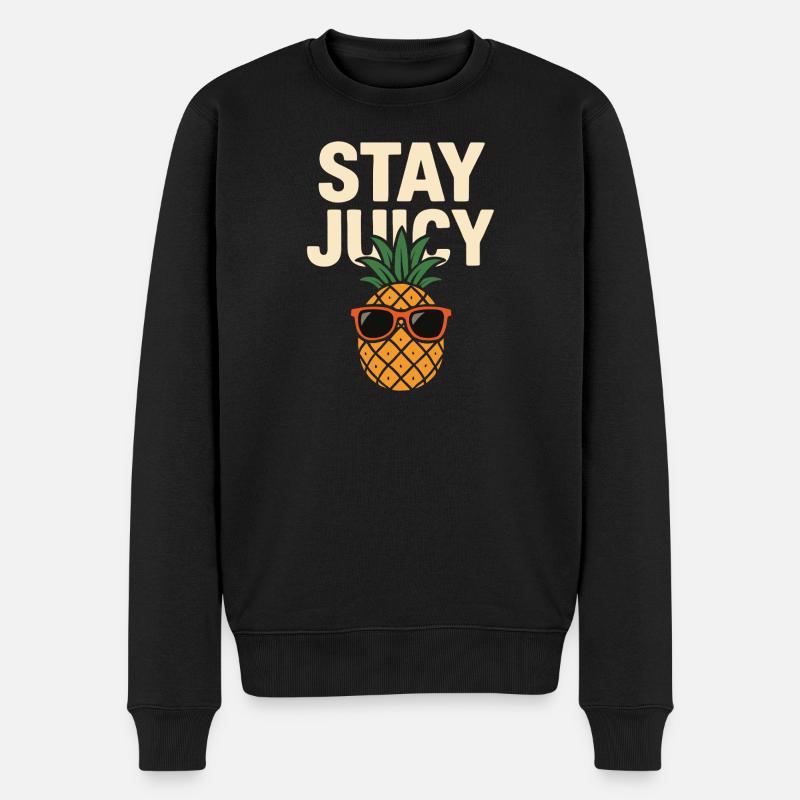 Stay Juicy - Design d’ananas cool - Pull Premium bio Homme - noir