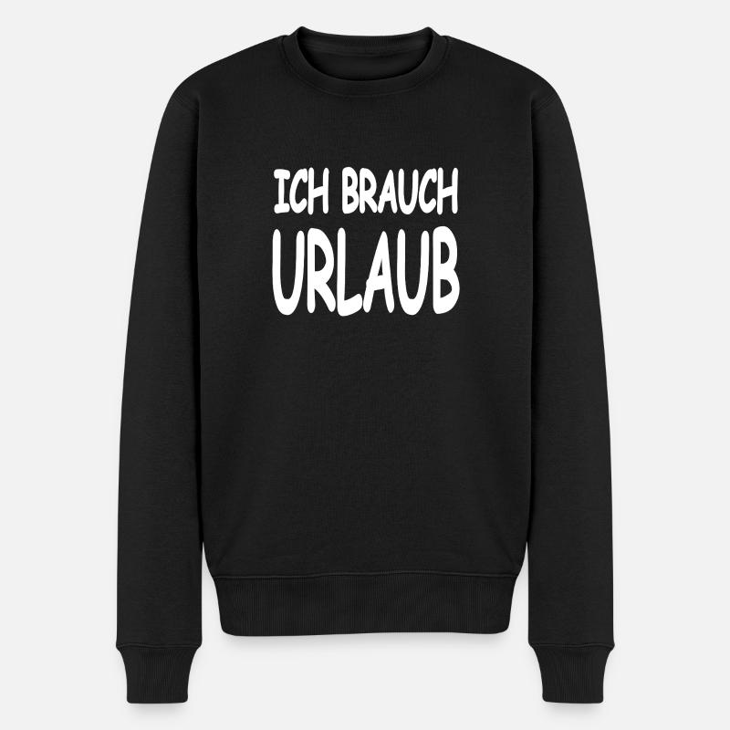 Urlaub - Männer Premium Bio Pullover - Schwarz