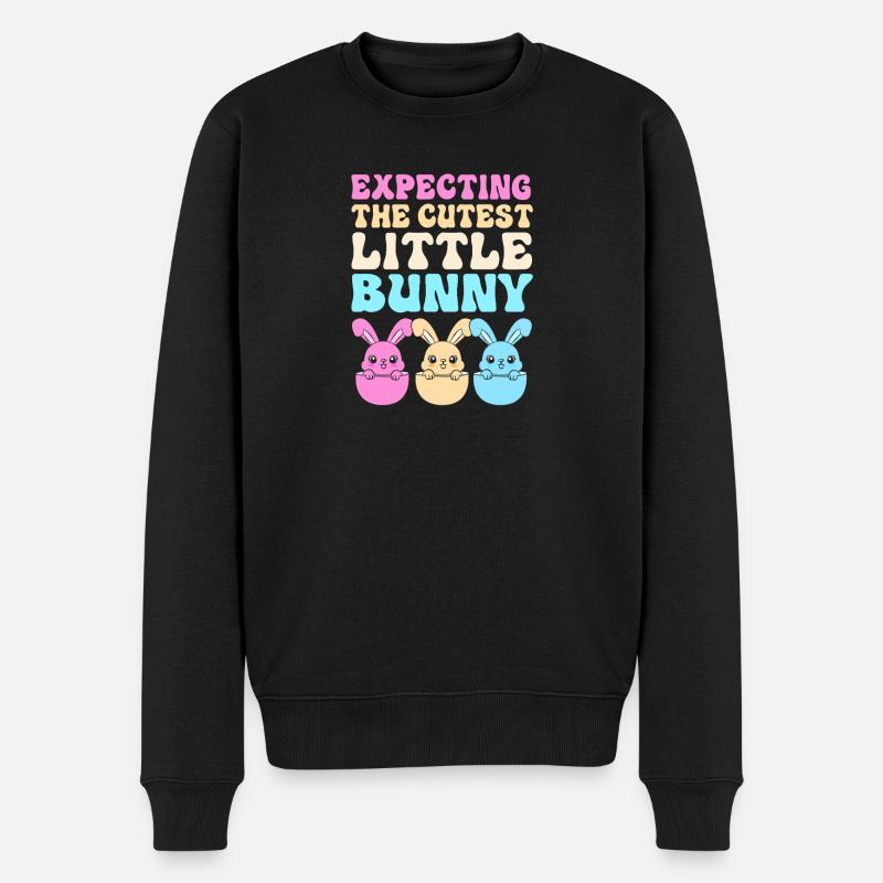 Gender Reveal Ostern Werdende Mutter - Männer Premium Bio Pullover - Schwarz