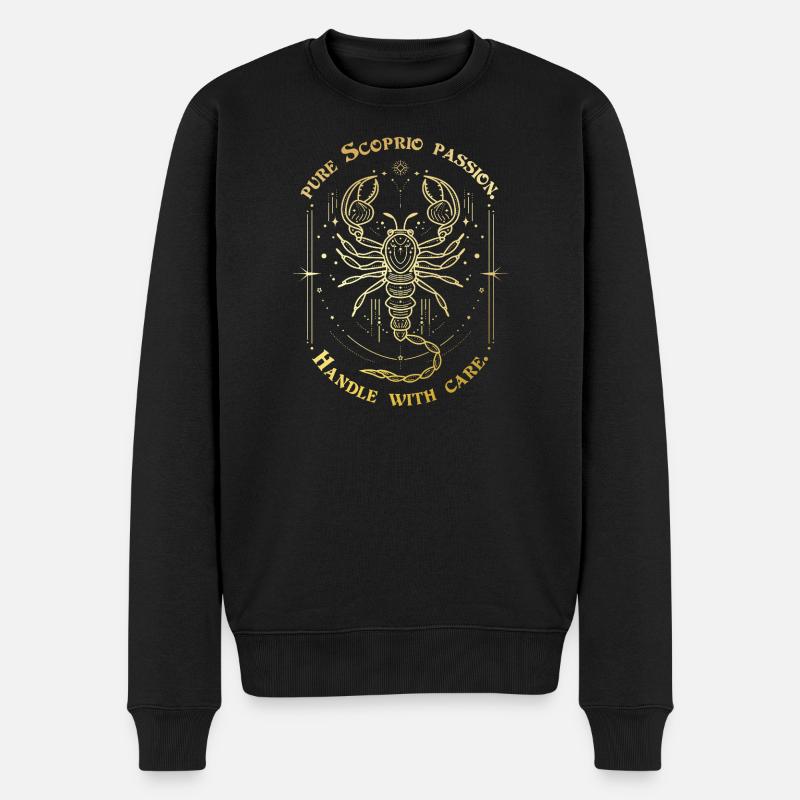 Scorpion Passion Signe du zodiaque Cadeau Astrologie Art - Pull Premium bio Homme - noir
