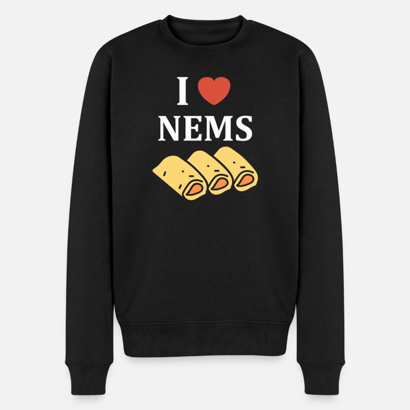 I love NEMS nems - Pull Premium bio Homme - noir