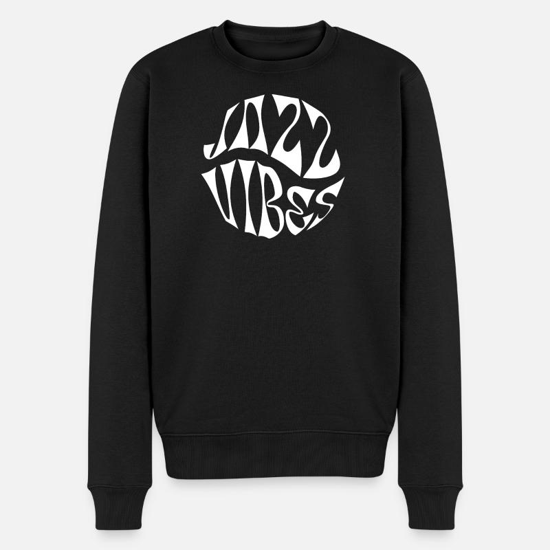 Jazz Vibes ausgefallenes Logo-Design - Männer Premium Bio Pullover - Schwarz