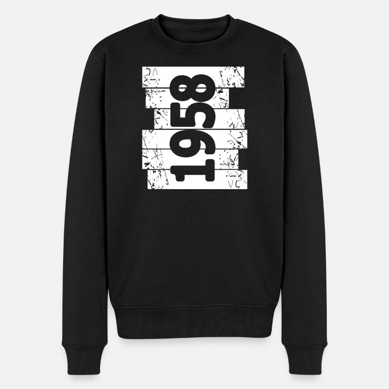 Eltern 1958 - Männer Premium Bio Pullover - Schwarz