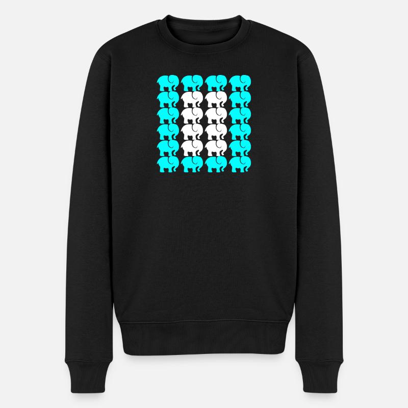 ELEFANT - Männer Premium Bio Pullover - Schwarz