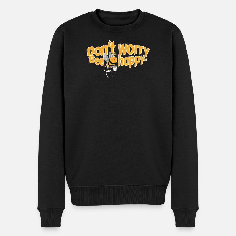 Ne vous inquiétez pas, Bee happy - Pull Premium bio Homme - noir