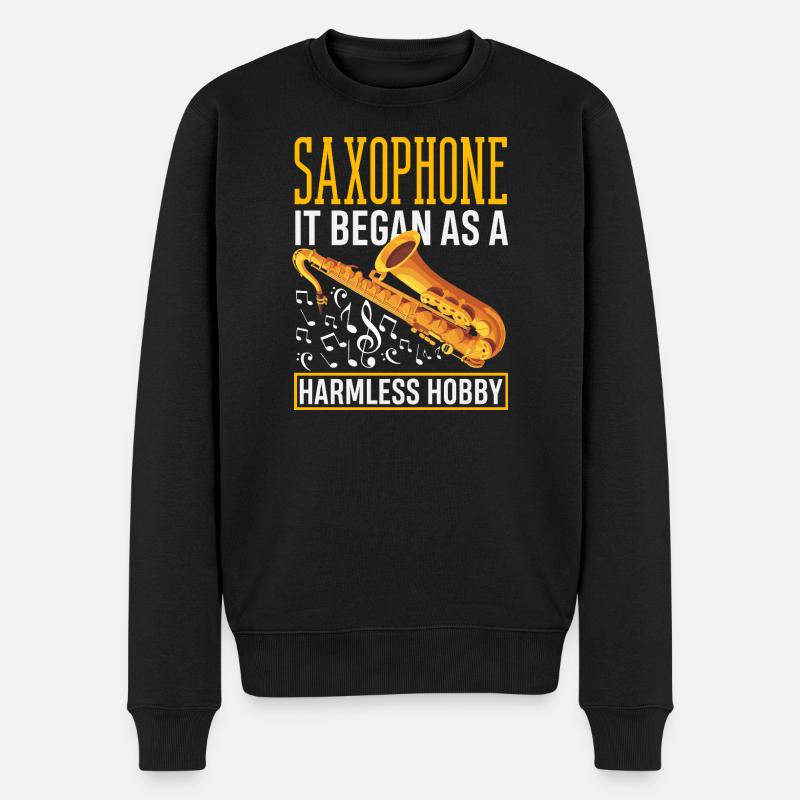 Saxophone - Pull Premium bio Homme - noir