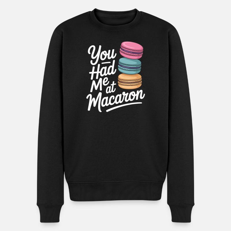 Macaron Desserts Français - Pull Premium bio Homme - noir