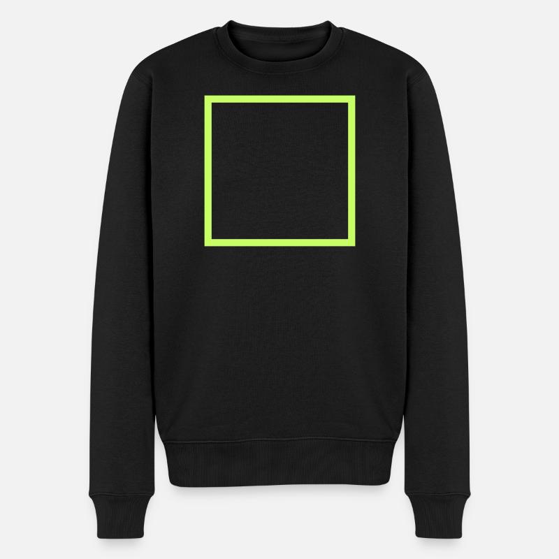 Carré noir avec cadre néon - Pull Premium bio Homme - noir