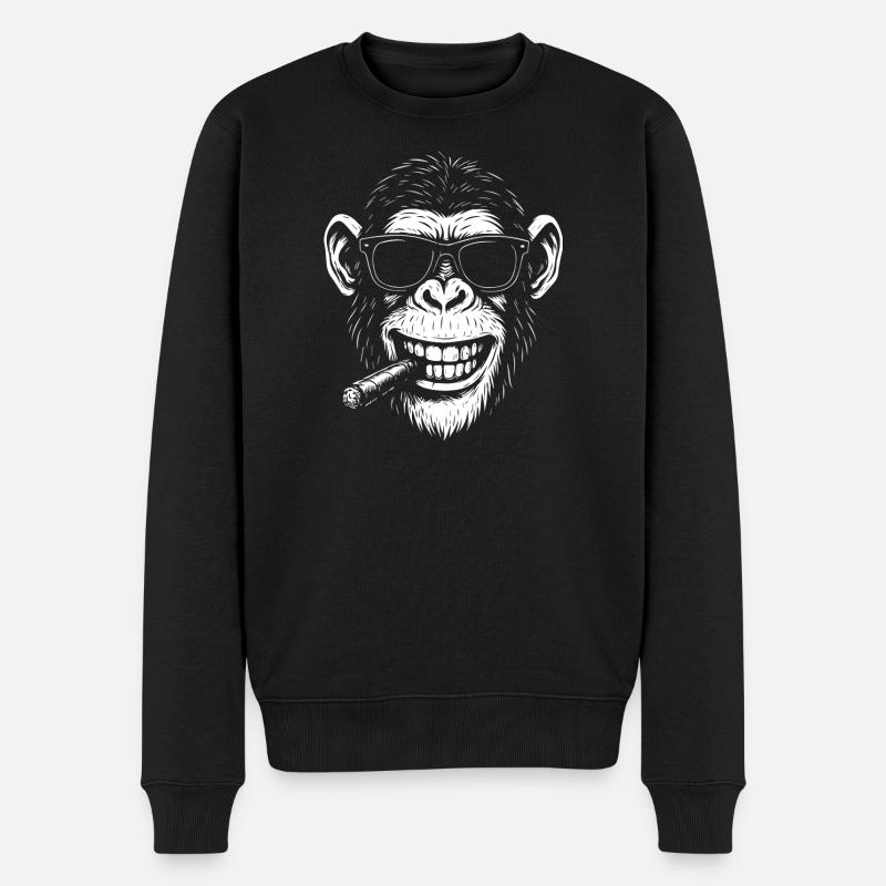 Smokin Monkey Lunettes de soleil - Pull Premium bio Homme - noir