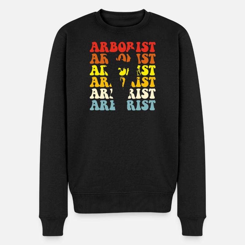 Baumpfleger Holzarbeiter Waldarbeiter Geschenk - Männer Premium Bio Pullover - Schwarz