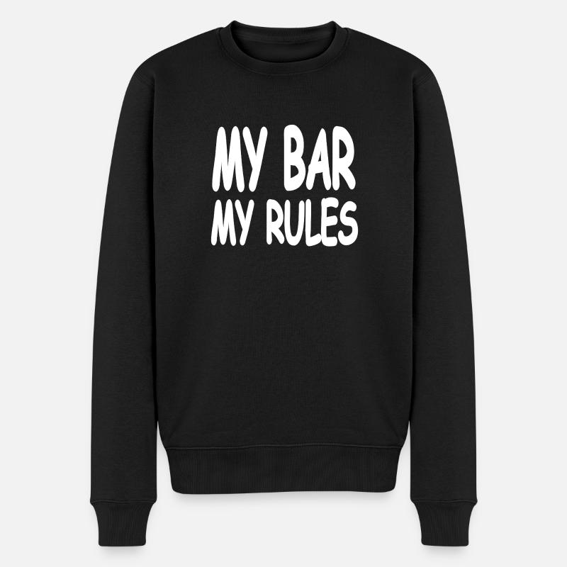 Bar - Männer Premium Bio Pullover - Schwarz