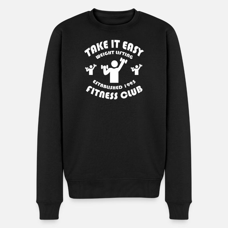 TAKE IT EASY - Männer Premium Bio Pullover - Schwarz
