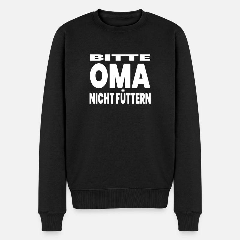 Oma - Männer Premium Bio Pullover - Schwarz