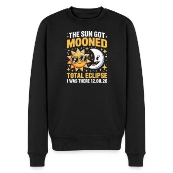 Sonne Mond Total Eclipse Spruch - Männer Premium Bio Pullover - Schwarz - Vorne - Nico (187cm)