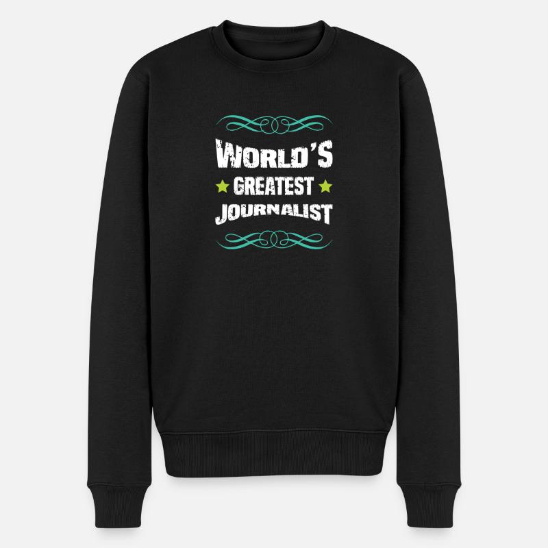 Weltbester Journalist - Männer Premium Bio Pullover - Schwarz