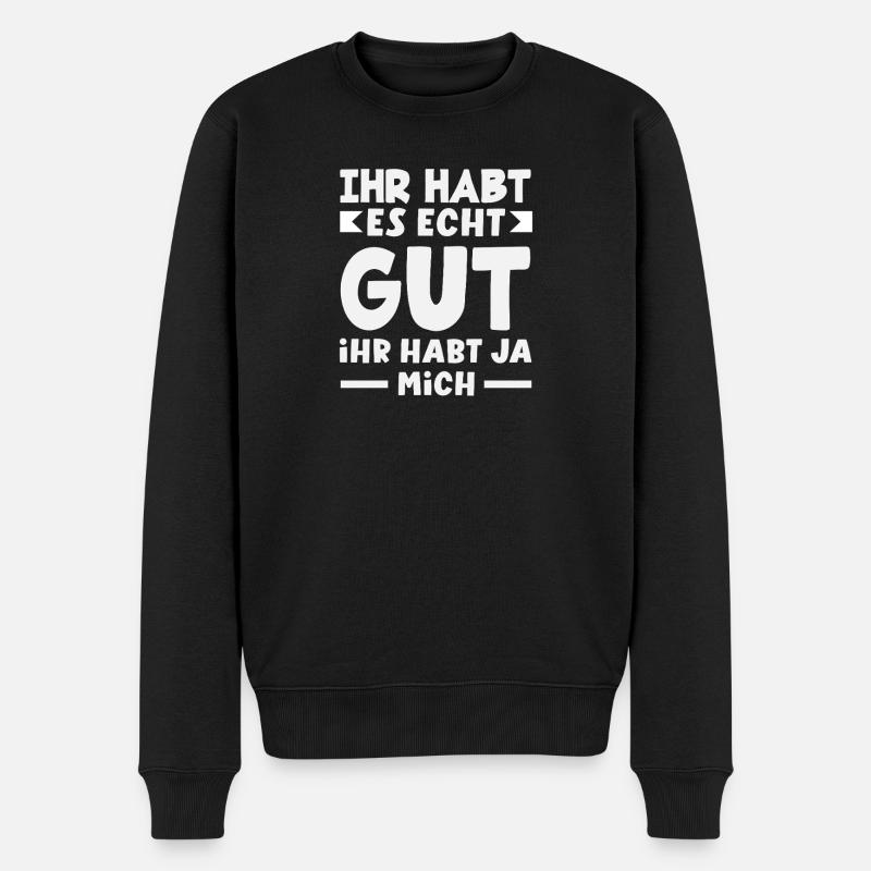 Tu l’as bien – tu m’as - Pull Premium bio Homme - noir