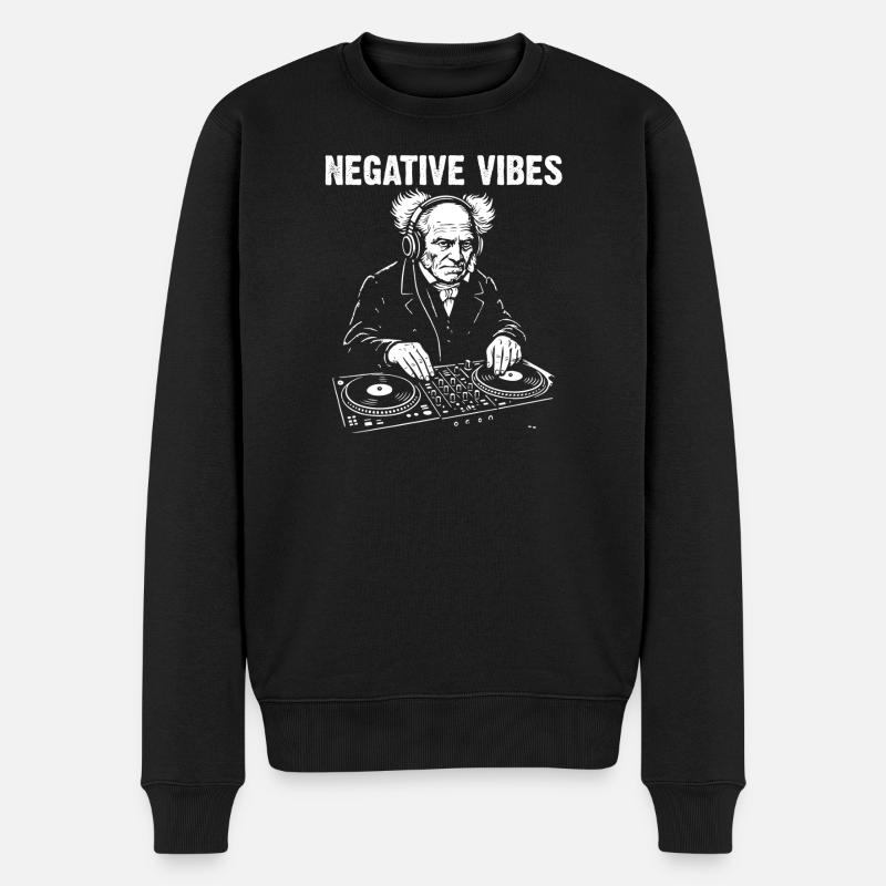Negative Vibes par DJ Schopenhauer - Pull Premium bio Homme - noir