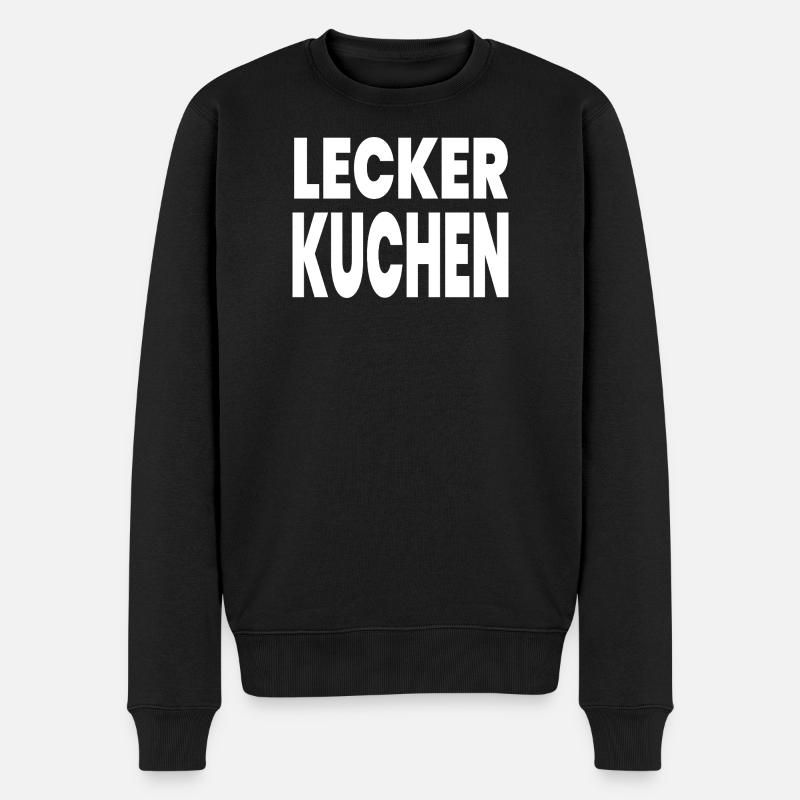Kuchen - Männer Premium Bio Pullover - Schwarz