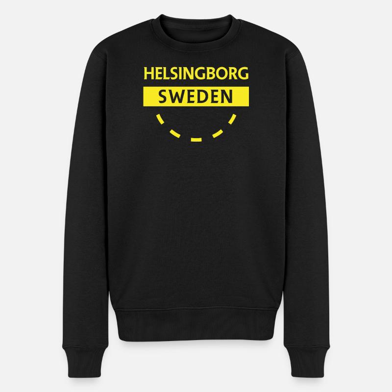 Helsingborg Schweden Aufnäher - Männer Premium Bio Pullover - Schwarz