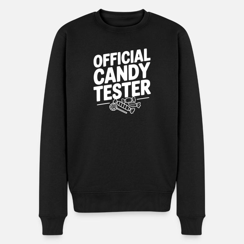 Offizieller Süßigkeitentester - Männer Premium Bio Pullover - Schwarz