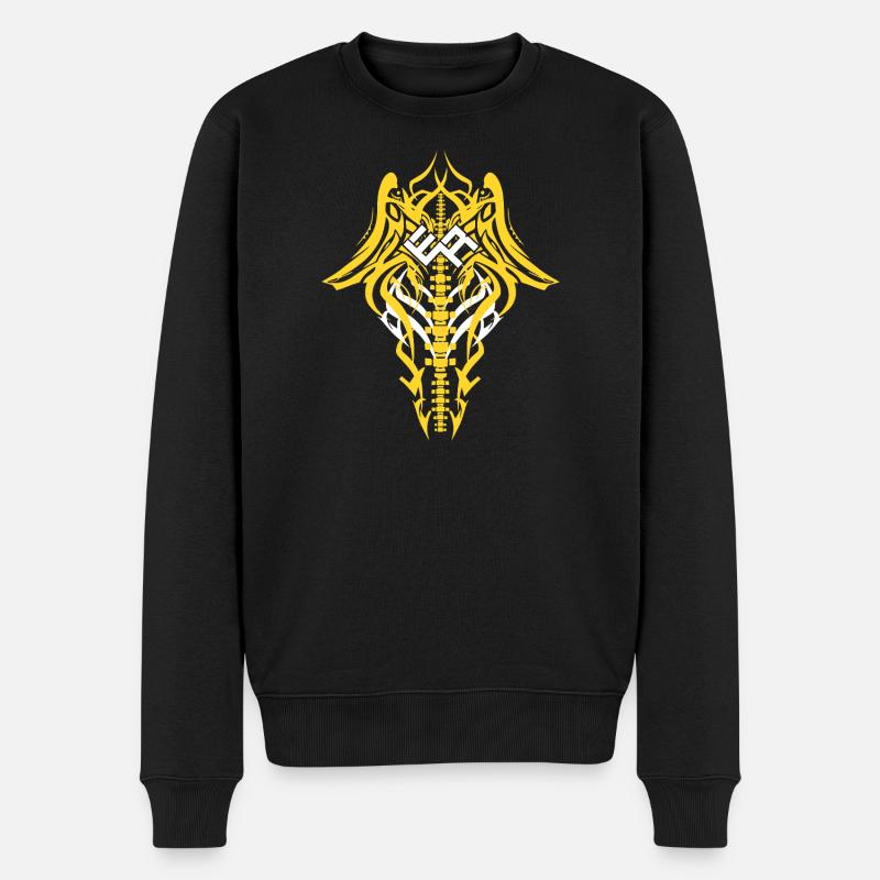 EdgeRunner Cyberpunk Rücken - Männer Premium Bio Pullover - Schwarz