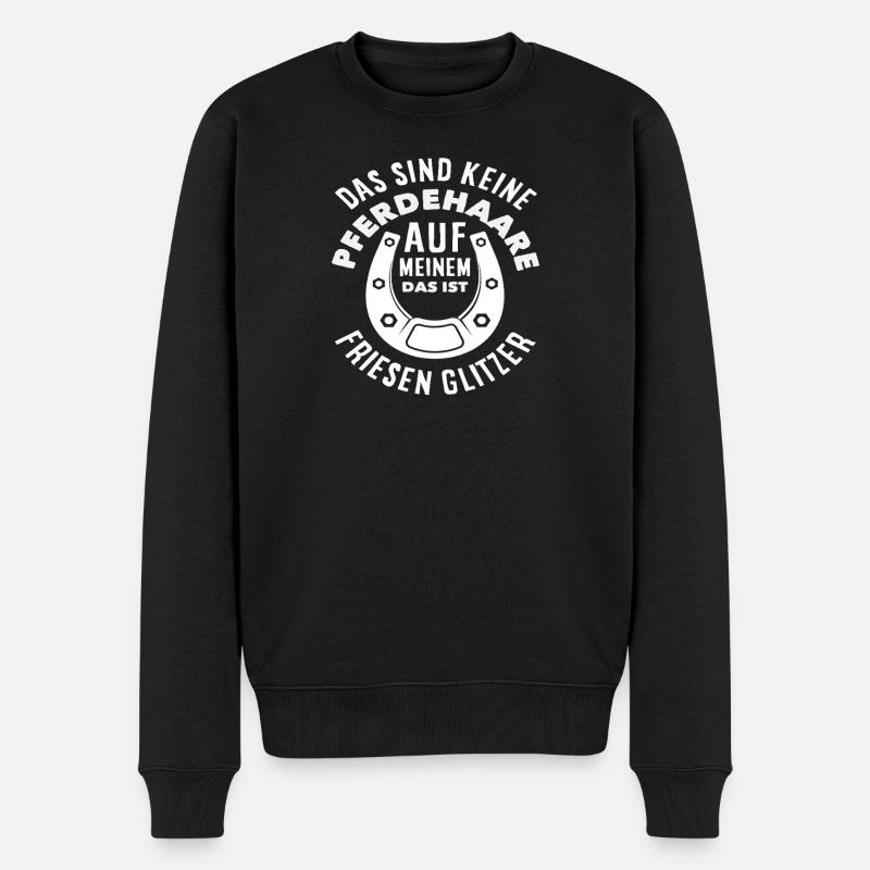 Pferdemädchen Reiten Ponyfans Reiter Friese - Männer Premium Bio Pullover - Schwarz