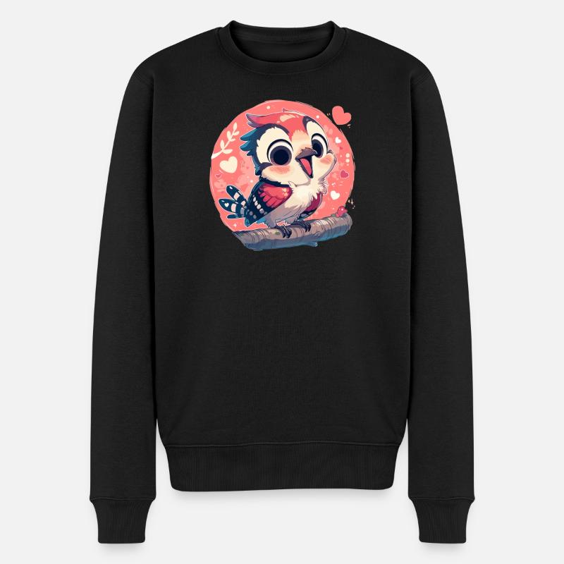 Spechte Specht - Männer Premium Bio Pullover - Schwarz