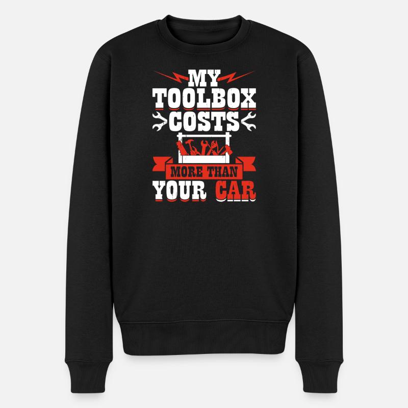 Mechaniker Mechatroniker Schrauber Geschenk - Männer Premium Bio Pullover - Schwarz