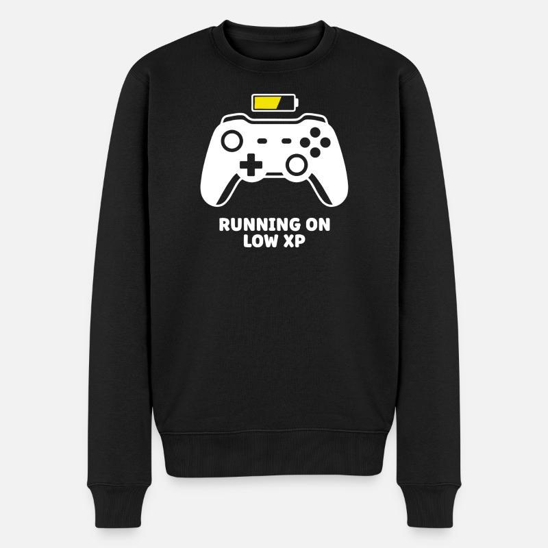 Running on Low XP Controller - Männer Premium Bio Pullover - Schwarz