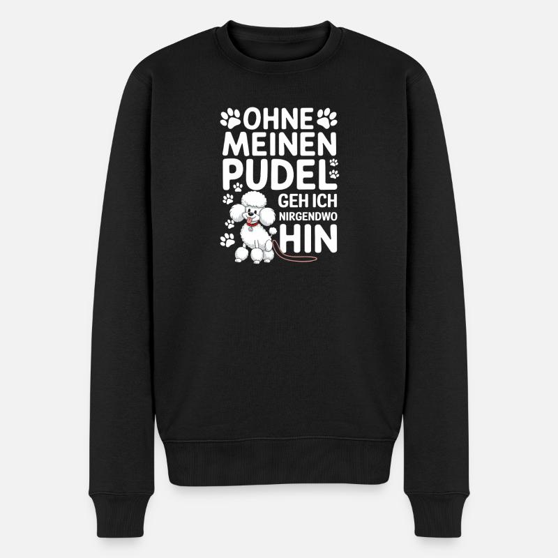 Sans mon caniche, je vais - Pull Premium bio Homme - noir